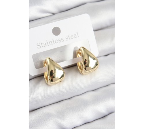 Pirinç Halka Model Gold Renk Kadın Küpe - TJ-BKP11022 Pirinç Halka Model Gold Renk Kadın Küpe - TJ-BKP11022