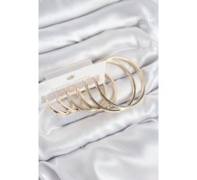 Pirinç Halka Model Gold Renk Kadın Set Küpe - TJ-BKP11051