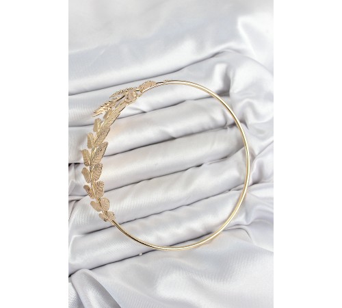 Pirinç Yaprak Model Gold Renk Pazu Bileklik - TJ-BB7651