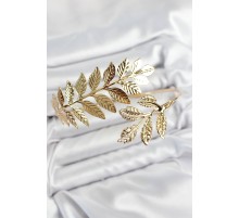 Pirinç Yaprak Model Gold Renk Pazu Bileklik - TJ-BB7651