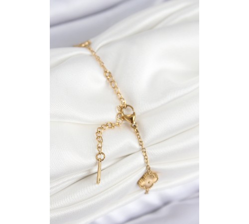 316L Çelik Gold Renk Yonca Kadın Bileklik - TJ-BB7675 316L Çelik Gold Renk Yonca Kadın Bileklik - TJ-BB7675