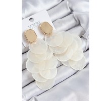 Pirinç Sallantılı Sedef Model Gold Renk Kadın Küpe - TJ-BKP11083