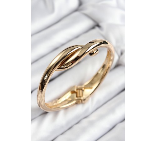 Pirinç Düğüm Model Gold Renk Kadın Kelepçe - TJ-BB7715 Pirinç Düğüm Model Gold Renk Kadın Kelepçe - TJ-BB7715