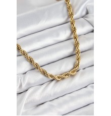 316L Çelik Burgu Model Gold Renk Kadın Kolye - TJ-BKO10485