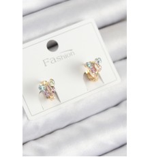 Pirinç Zirkon Taşlı Kelebek Model Gold Renk Çocuk Küpe - TJ-BKP11194