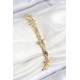 VIP Pirinç Zirkon Taşlı Yıldız Model Gold Renk Kadın Bileklik - TJ-BB7768