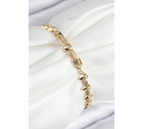 VIP Pirinç Zirkon Taşlı Damla Çit Model Gold Renk Kadın Bileklik - TJ-BB7770 VIP Pirinç Zirkon Taşlı Damla Çit Model Gold Renk Kadın Bileklik - TJ-BB7770