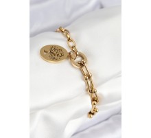 316L Çelik Tifany Ağaç Model Gold Renk Kadın Bileklik - TJ-BB7776