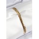 316L Çelik Ezme Zincir Model Gold Renk Kadın Bileklik - TJ-BB7785