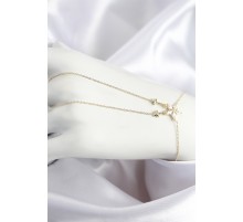 Pirinç Zirkon Taşlı Yıldız Model Gold Renk Şahmeran - TJ-SN710