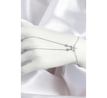 Pirinç Zirkon Taşlı Yıldız Model Gümüş Renk Şahmeran - TJ-SN711