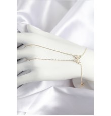 Pirinç Zirkon Taşlı Kelebek Model Gold Renk Şahmeran - TJ-SN717