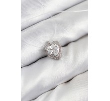 Misineli Kalp Model Gümüş Renk Hayalet Kolye - TJ-BKO10503