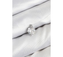 Misineli Zirkon Taşlı Model Gümüş Renk Hayalet Kolye - TJ-BKO10505