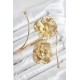 Pirinç Çiçekli Model Gold Renk Kadın Pazu Bileklik - TJ-BB7793