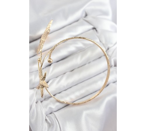 Pirinç Deniz Yıldızı Model Gold Renk Kadın Pazu Bileklik - TJ-BB7797