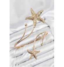 Pirinç Deniz Yıldızı Model Gold Renk Kadın Pazu Bileklik - TJ-BB7797