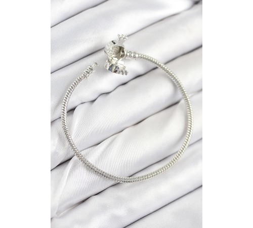 Pirinç Charm Zirkon Taşlı Taç Model Gümüş Renk Kadın Bileklik - TJ-BB7802 Pirinç Charm Zirkon Taşlı Taç Model Gümüş Renk Kadın Bileklik - TJ-BB7802