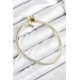 Pirinç Charm Zirkon Taşlı Yonca Model Gold Renk Kadın Bileklik - TJ-BB7806
