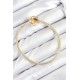 Pirinç Charm Zirkon Taşlı Kalp Model Gold Renk Kadın Bileklik - TJ-BB7809