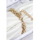 316L Çelik Örme Zincir Model Gold Renk Kadın Bileklik - TJ-BB7848