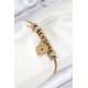 316L Çelik Zirkon Taşlı Göz Charm Model Gold Renk Kadın Bileklik - TJ-BB7842