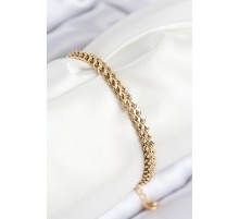 316L Çelik Örgü Zincir Model Gold Renk Kadın Bileklik - TJ-BB7839