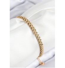 316L Çelik Örgü Zincir Model Gold Renk Kadın Bileklik - TJ-BB7839