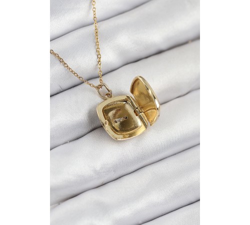 316L Çelik Zirkon Taşlı Açılabilr Kapaklı Göz Model Gold Renk Kadın Kolye - TJ-BKO10518 316L Çelik Zirkon Taşlı Açılabilr Kapaklı Göz Model Gold Renk Kadın Kolye - TJ-BKO10518