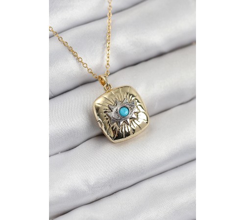 316L Çelik Zirkon Taşlı Açılabilr Kapaklı Göz Model Gold Renk Kadın Kolye - TJ-BKO10518 316L Çelik Zirkon Taşlı Açılabilr Kapaklı Göz Model Gold Renk Kadın Kolye - TJ-BKO10518
