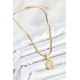 316L Çelik Zirkon Taşlı Yıldız Model Gold Renk Kadın Kolye - TJ-BKO10528