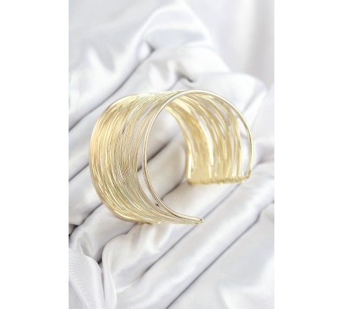 Pirinç Tel Sarma Model Gold Renk Kadın Bileklilk - TJ-BB7895