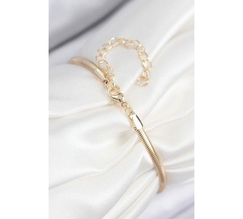 Pirinç Zirkon Taşlı Kutup Yıldızı Model Gold Renk Kadın Bileklik - TJ-BB7905