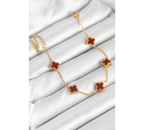 316L Çelik Gold Zincir Baby Boy Bordo Renk Bileklik - TJ-BB7907 316L Çelik Gold Zincir Baby Boy Bordo Renk Bileklik - TJ-BB7907