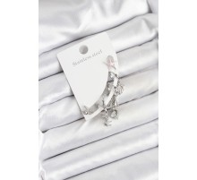 Pirinç Gümüş Renk Set Küpe - TJ-BKP11216