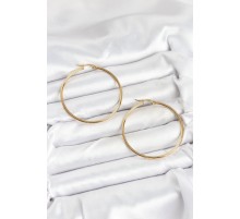 316L Çelik Gold Renk 45 mm Halka Kadın Küpe - TJ-BKP11227