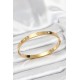 316L Çelik Gold Renk Zirkon Taşlı 65 mm Kadın Kelepçe Bileklik - TJ-BB7911
