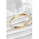 316L Çelik Gold Renk 65 mm Kadın Kelepçe Bileklik - TJ-BB7912