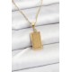 316L Çelik Zincir Gold Renk Külçe Altın Model Kadın Kolye - TJ-BKO10560