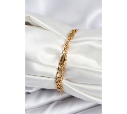 316L Çelik Gold Renk Oval Yazı Yazmaya Uygun Kadın Bileklik - TJ-BB7917