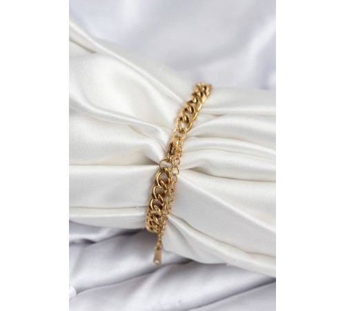 316L Çelik Gold Renk Yazı Yazmaya Uygun Kadın Bileklik - TJ-BB7918