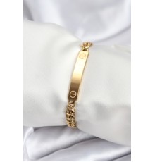 316L Çelik Gold Renk Yazı Yazmaya Uygun Kadın Bileklik - TJ-BB7918