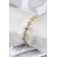 Pirinç VIP Seri Gold Renk Topçuk Model Kadın Bileklik - TJ-BB7923