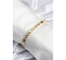 Pirinç VIP Seri Gold Renk Petek Model Kadın Bileklik - TJ-BB7925