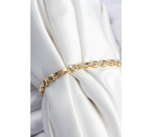 Pirinç VIP Seri Zirkon Taşlı Gold Renk Kadın Bileklik - TJ-BB7938