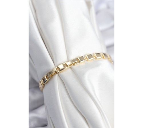 Pirinç VIP Seri Gold Renk Zirkon Taşlı Model Kadın Bileklik - TJ-BB7940