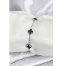 316L Çelik Gümüş Renk Lacivert Baby Boy Yonca Kadın Bileklik - TJ-BB7952