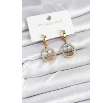 316L Çelik Halka Kelebek Kadın Küpe - TJ-BKP11228