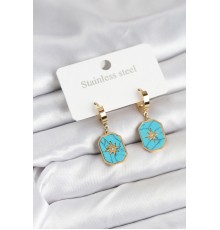 316L Çelik Gold Renk Kutup Yıldızı Model Kadın Küpe - TJ-BKP11231