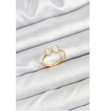 Pirinç Gold Renk Fiyonk Model Kadın Yüzük - TJ-BYK3838